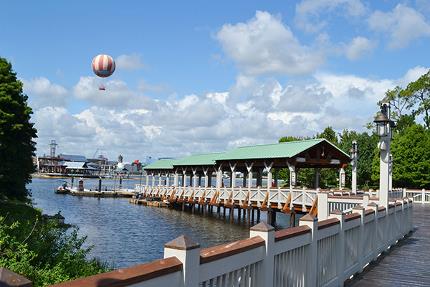 Marketplace Boat Dock at Downtown Disney.